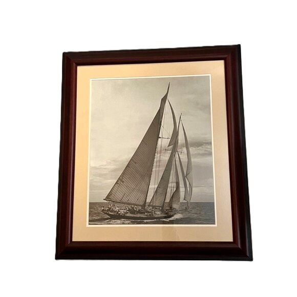 🛑SAILBOAT Water Vessel ➕ FRAMED 🆒 WALL ART Ocean Yacht PAINTING 💸BUY NOW‼️🟢 - Picture 9 of 16